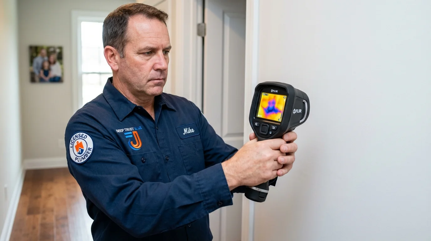 Thermal imaging leak detection by Johns Plumbing LLC in New Gloucester